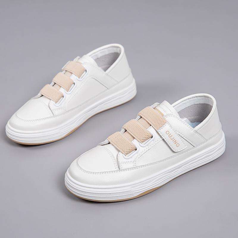 

[Индивидуальный] 2025 новые осенние туфли-кроссовки на липучках, женская повседневная обувь на мягкой подошве, нескользящие одинарные туфли на одной педали 40 хаки