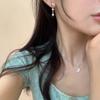 VENTFILLE 925 Sterling Silver Necklace for Women Girl Moon Fritillaria Zircon Extremely Fine Chain Jewelry Gift Dropshipping