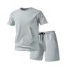 Men's Sports Suit Short-sleeved T-shirt + Shorts 2-piece Set Casual Running Quick-drying Summer Sportswear Suit