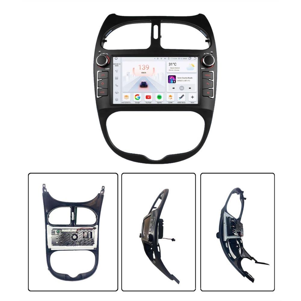 2 DIN autorádio s Androidem pro PEUGEOT 206 206CC 206SW 2000-2008 Auto Multimedia Player WIFI GPS Autoradio Carplay Navi 2+64GB