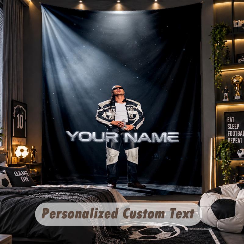 Personalized Wall Tapestry,Apache 207 Custom Printed Name, Fabric Wall Art For Indoor Room Backdrop