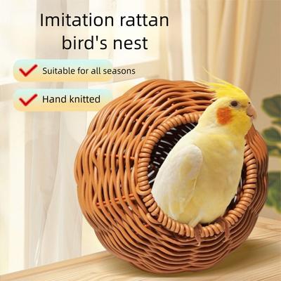 Hanging Imitation Woven Bird Nest Spherical Squirrel Bed Finch Nest Bird Breeding Nest  Parrot