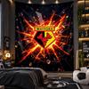 Wandbehang Wandteppich Watford Fußball Druck Stoff für Wohnzimmer Schlafzimmer Heimdekoration