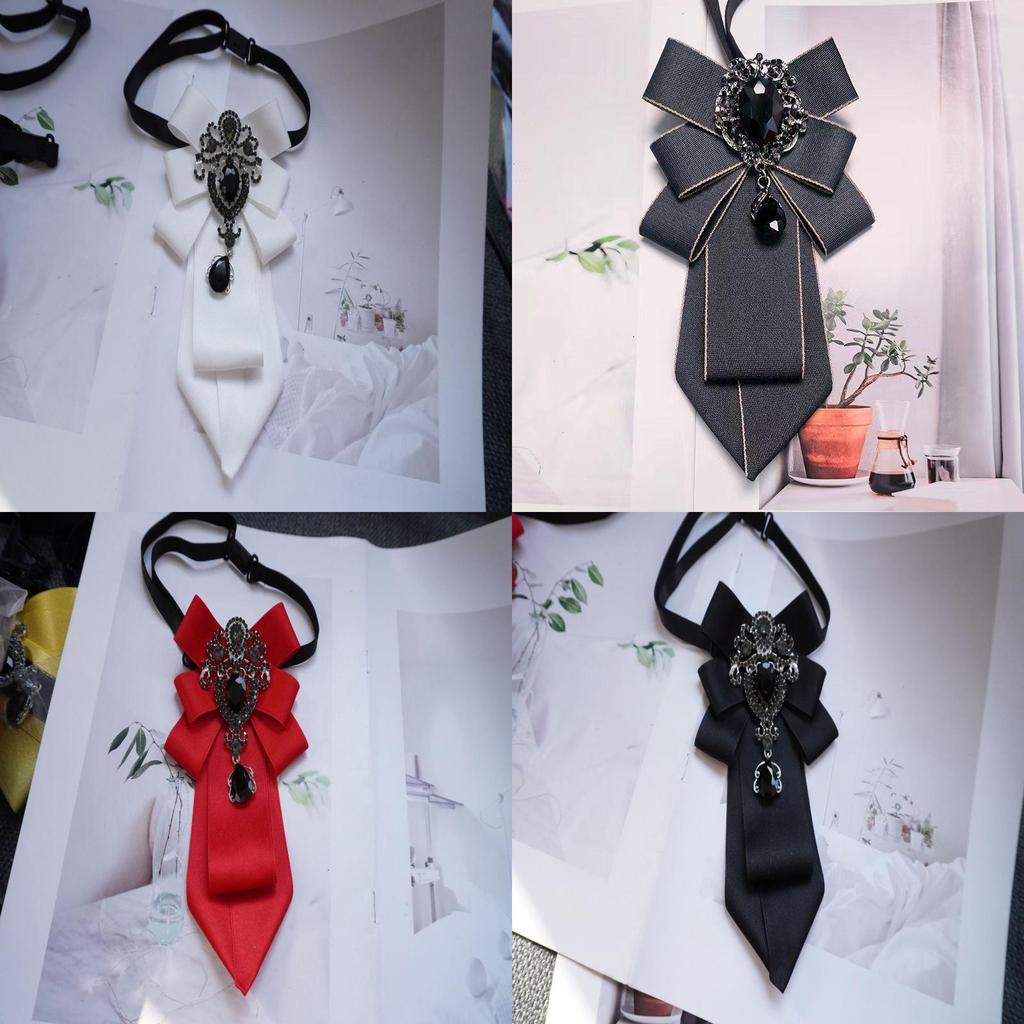 Unisex Bow Tie With Rhinestone Decorations For Men And Women