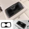 Carbon Fiber Rear Water Cup Holder Cover Trim For Toyota Highlander 2021-2024