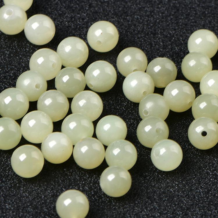 Hetian Chalcedon Qingbai Jade Perlen für DIY Schmuckzubehör