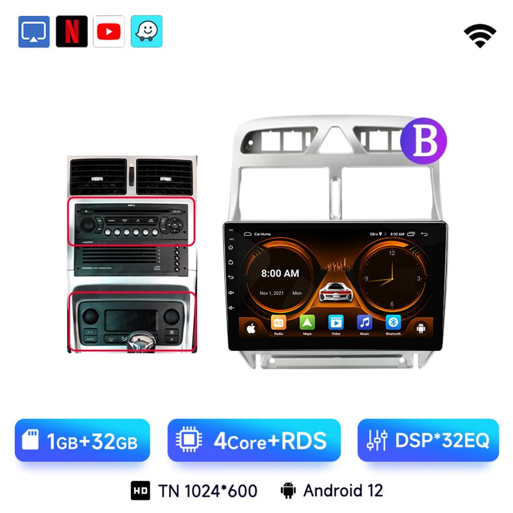 JIUYIN 9 Inch Car Radio For Peugeot 307 307CC 307SW 2002 - 2013 Wireless CarPlay Android Auto Car Intelligent No 2 Din 2din DVD