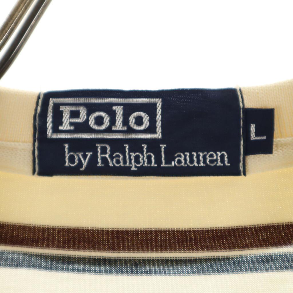 Polo by Ralph Lauren Short Sleeve Polo Shirt L Cream Type Men's Used