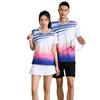 Men Women Badminton Shirts Short Sleeve Breathable Team Training Competition Tops