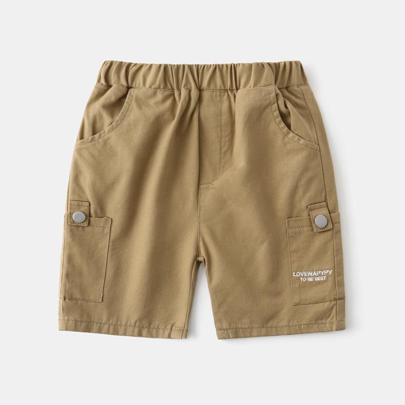 Boys' Cropped Pants Korean Summer Pants Children's Letter Shorts Baby Casual Shorts