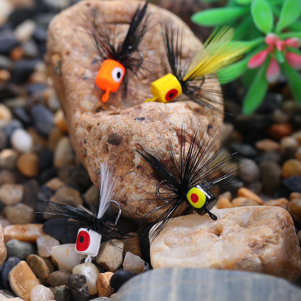 #10 Foam Popper Flies Fly Fishing Lures, Floating Topwater Dry Flies Bugs for Bass Trout Panfish Sunfish Saltwater Freshwater Bait Tackle