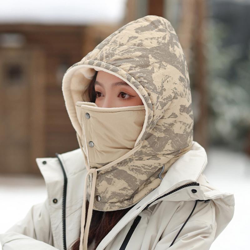 Hut weibliche Winter Reiten Elektrofahrzeug warm verdickte Baumwolle Hut männlich Winddicht und kalt Maske Winter Lei Feng Hut