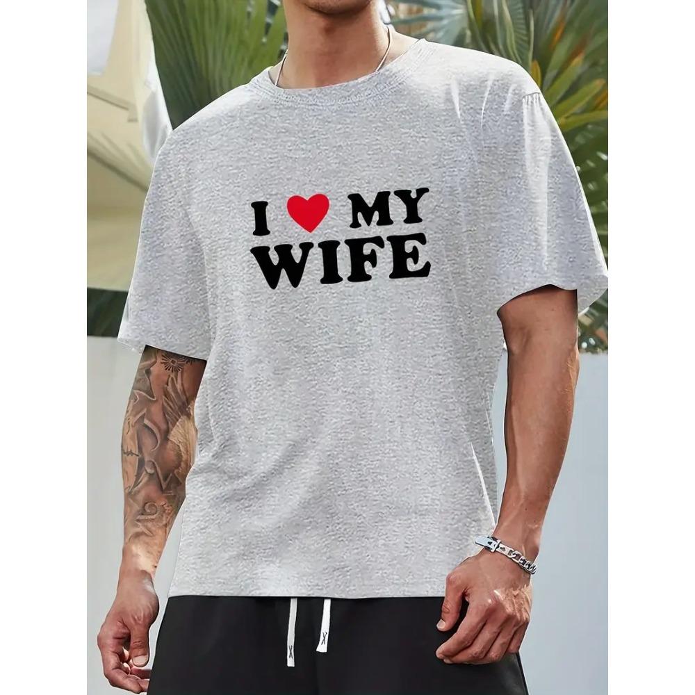 New Summer Men's Fashion T-shirt  Personalized Letters  Pattern Printed Men's T-shirt Top