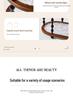 Vintage Light Luxury Acacia Wood Double-Layer Storage Rack for Home Countertop - Solid Wood Organizer for Cups & Cosmetics