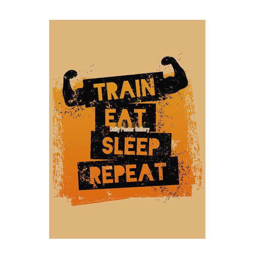 Industrial Style Motivational Gym Poster for Cafe, Bar, and Restaurant Decor
