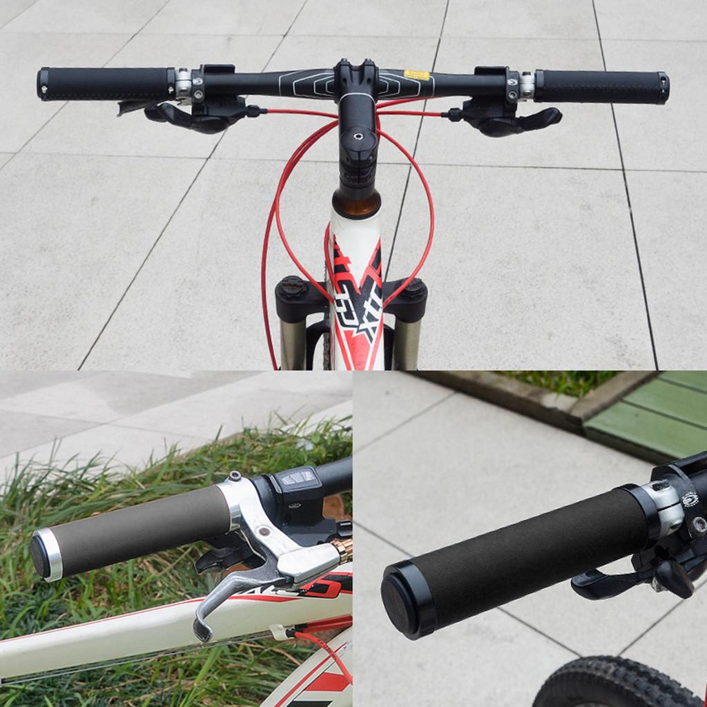 Antislip Bicycles Handlebars Grip Bikes Handle Locking Shockproofs Cover Mountain Bikes Grip with End Plugs for Cyclings