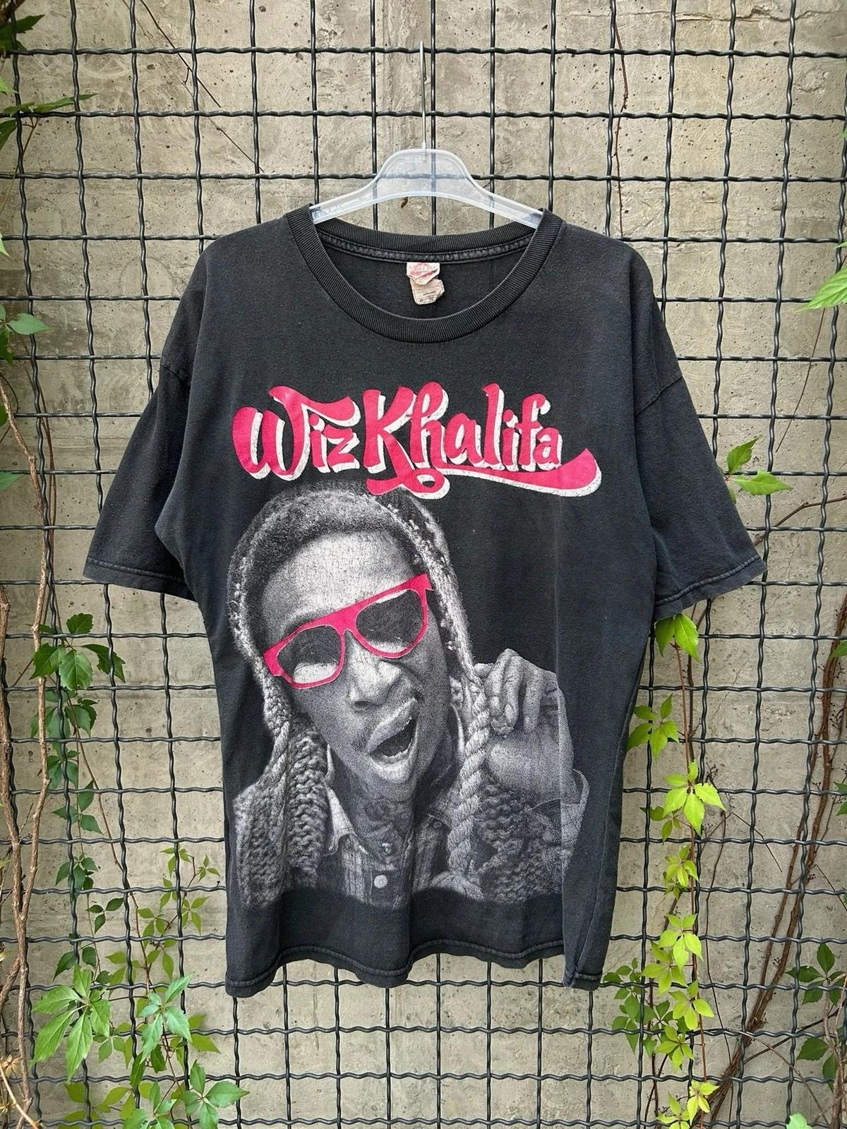 Vintage 2000s Wiz Khalifa Rap T-shirt Size L-XL S