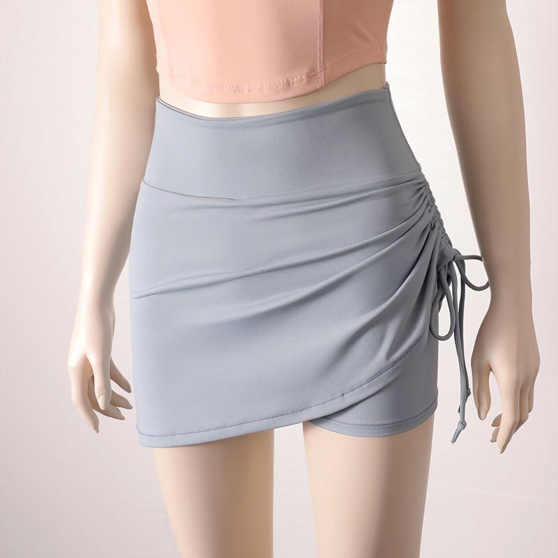 

Sports Short dress Women Summer High Waist Slimming Outer Wear Running Fitness Tennis Badminton Skirt Yoga Clothes Culottes Dreamy sky blue S (adult)