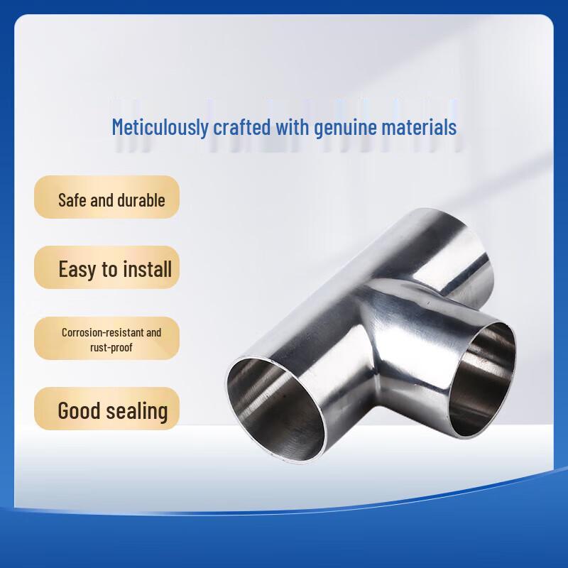 Chiweng Sanitary 304 Stainless Steel Welded Tee Pipe Fitting