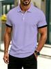 Men's Outdoor Polo Shirt, Light Lavender Color, Multiple Specifications Available, Made of Polyester (Twill), Breathable & Quick - Drying, Suitable