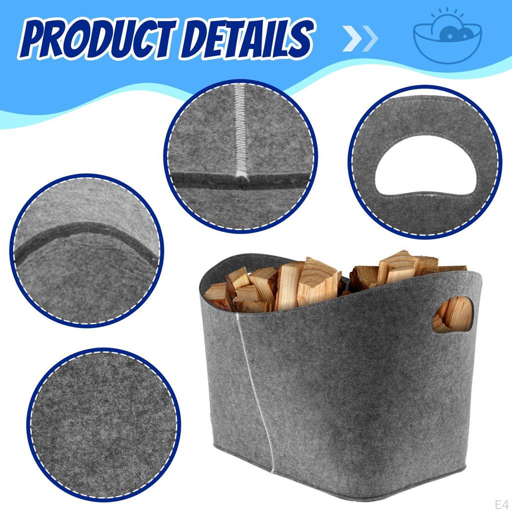 Collapsible Felt Storage Basket Shelf Organizer Box Large 4mm Thick Laundry for Clothing,