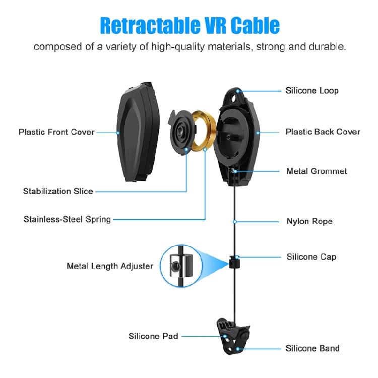Einziehbares Decken-Seilzugsystem für Valve Index Vive Reverb Link-Kabel