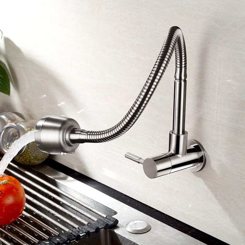 TLXT Stainless Steel Swivel Kitchen Faucet for Hot Water