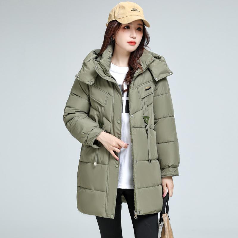 Mid-length down padded jacket women's 2025 new fashion padded jacket slimming winter cotton jacket women's coat