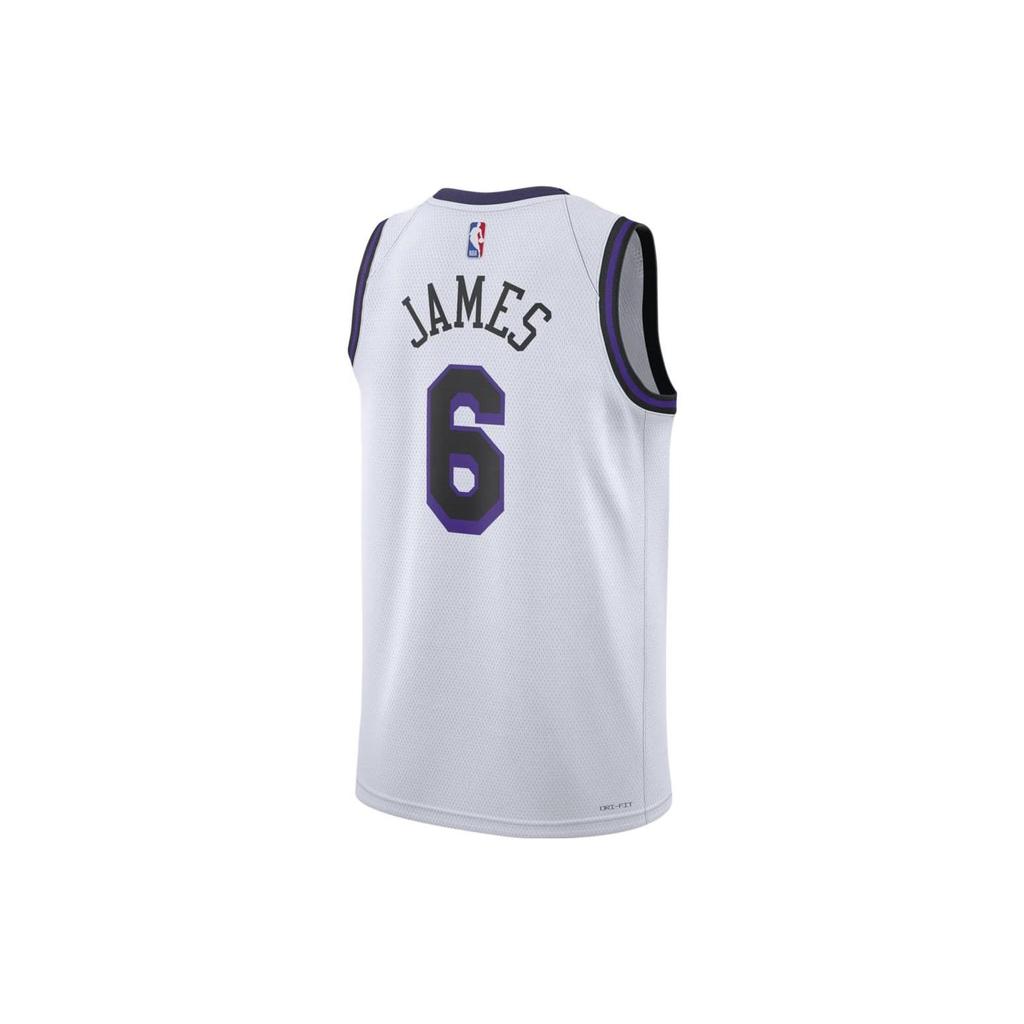Nike LeBron James L.A. Lakers Dri-FIT Jersey White Unisex Streetwear DO9597-101