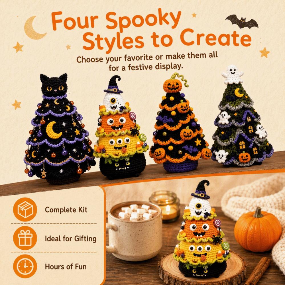 Beginner Friendly Halloween Crochet DIY Kit Complete Set Knitting Supplies DIY Craft Project