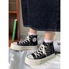 Thick-soled heightening canvas shoes female student muffin shoes 609