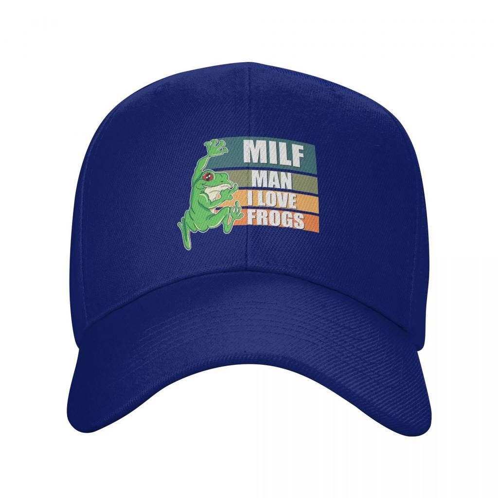 Man I Love Frogs Milf Meme Art Baseball Caps Snapback Men Women Hats Outdoor Cap Streetwear Baseball Hat Casquette