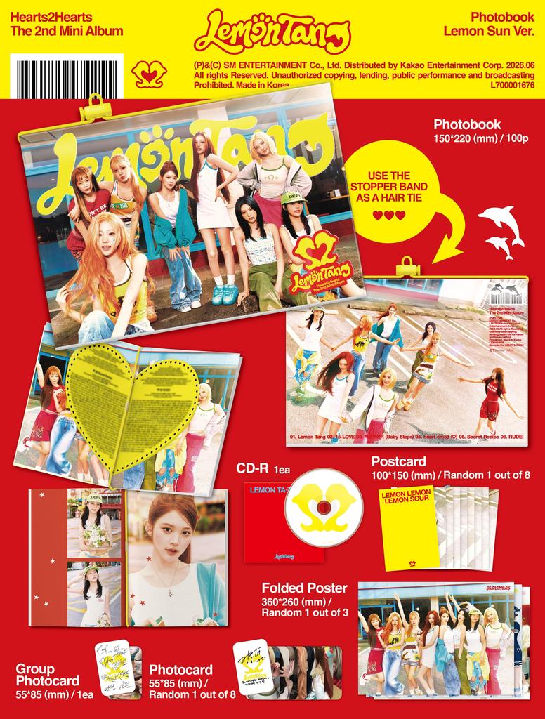 [Pre-order] Hearts2Hearts 2nd Mini [Lemon Tang] Photobook Ver. (LUCKY DRAW)