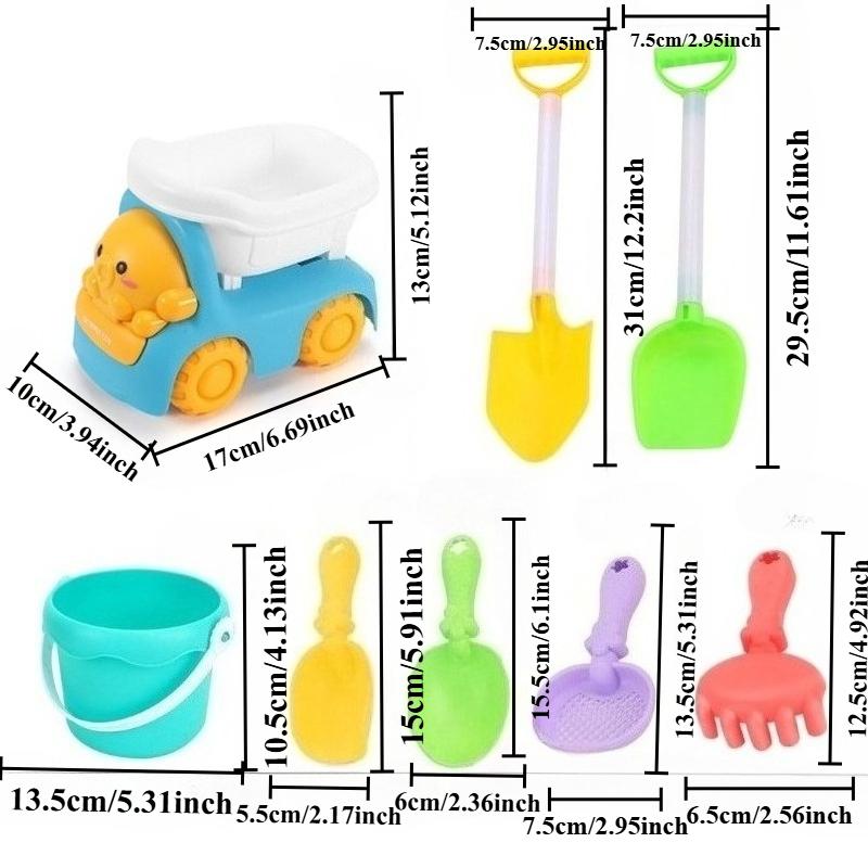 24PCS Beach Toys Sand Toys Set Kids Sandbox Toys Water Wheel Beach Tool Kit Bucket Watering Can Dump Truck Molds for Toddlers