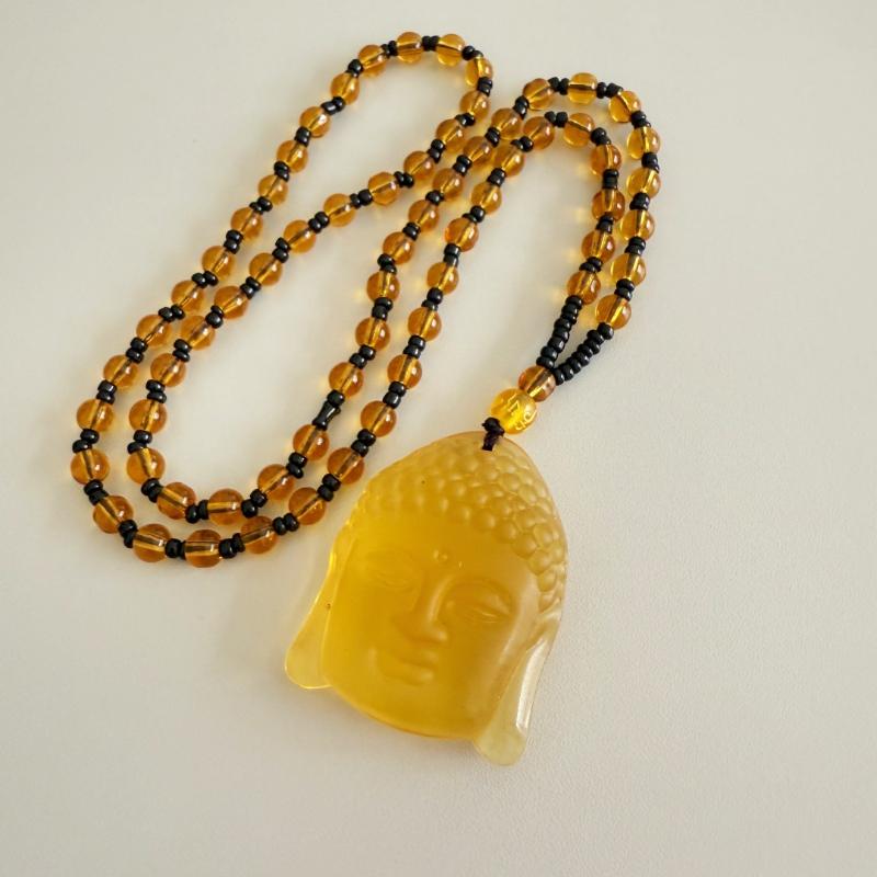 Classic Natural Chinese Buddha Pendant Jade Necklace Charm Jewelry Carved Blessing Lucky Amulet Gifts For Women Men