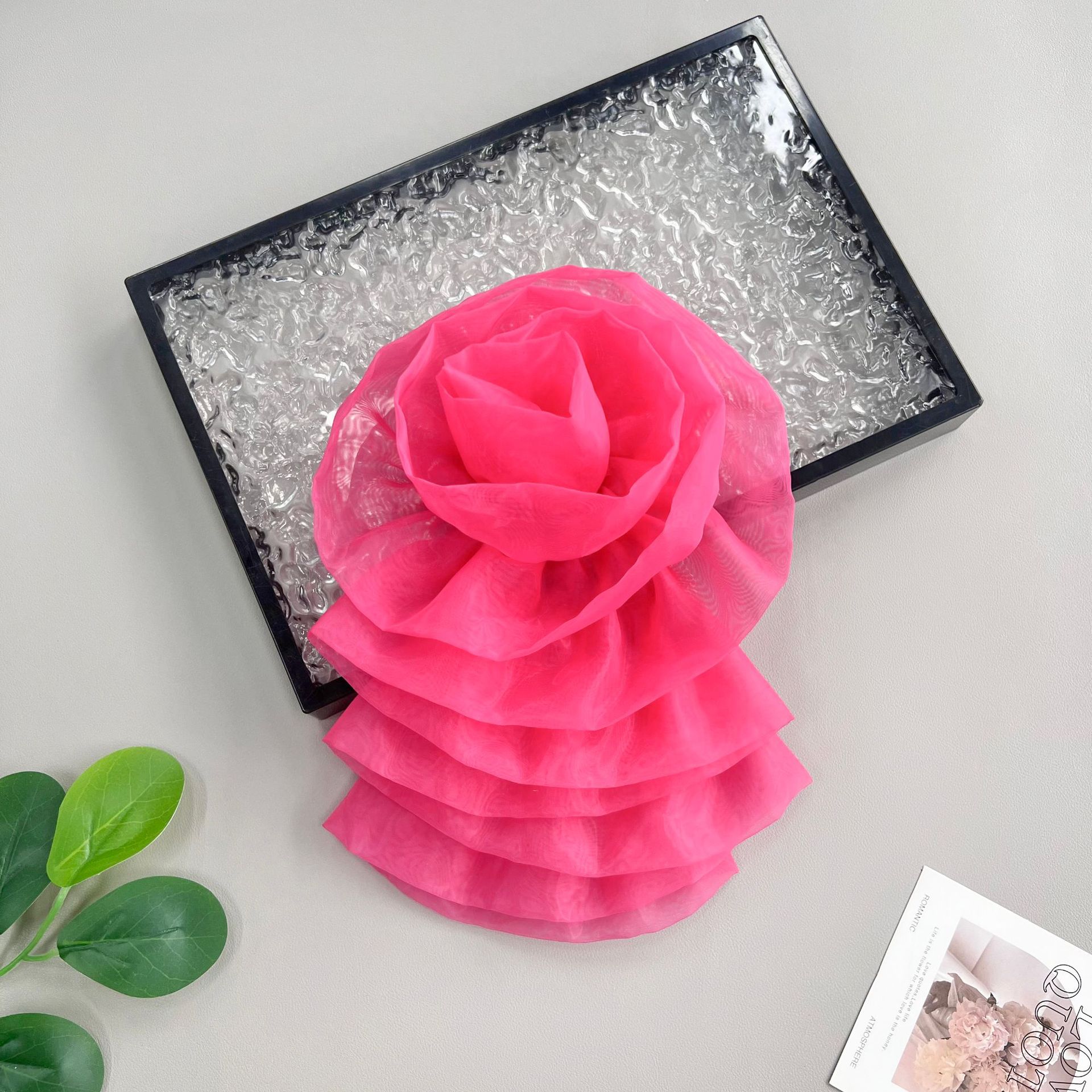 

Exquisite Color Organza Rose Decorative Clothes Diy Handmade Materials Patch Sticker Decorative Corsage Accessories 7479 rose red