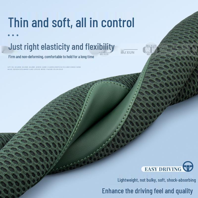 DM-i Summer Ice Silk Steering Wheel Cover for 2024/2025 BYD Song LEV (No Sewing Needed)