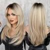 Brand New High Quality  Synthetic Hair Long Straight Wigs Bangs for Women Natural Look