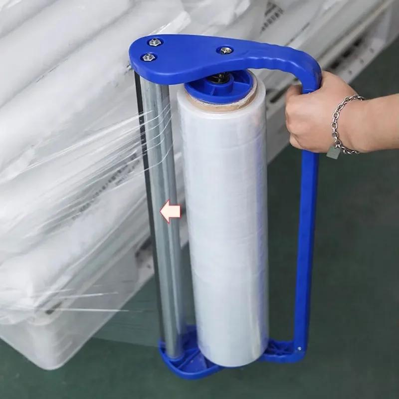 Manual Wrapping Film Packaging Machine Metal Hand Membrane Puller Perimembrane Manual Support Pack Cling Film Pack Tool Handle