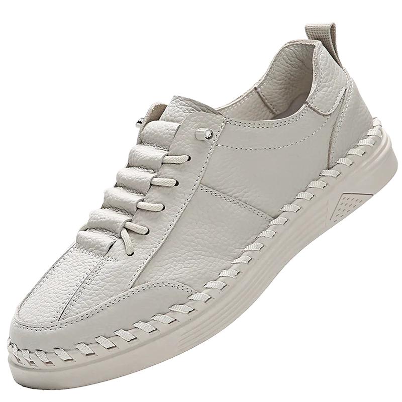 

Брендовые мужские туфли Muller из натуральной кожи 2024 года, роскошные дизайнерские туфли на плоской подошве, повседневные кожаные кроссовки для ходьбы на открытом воздухе 44 белый