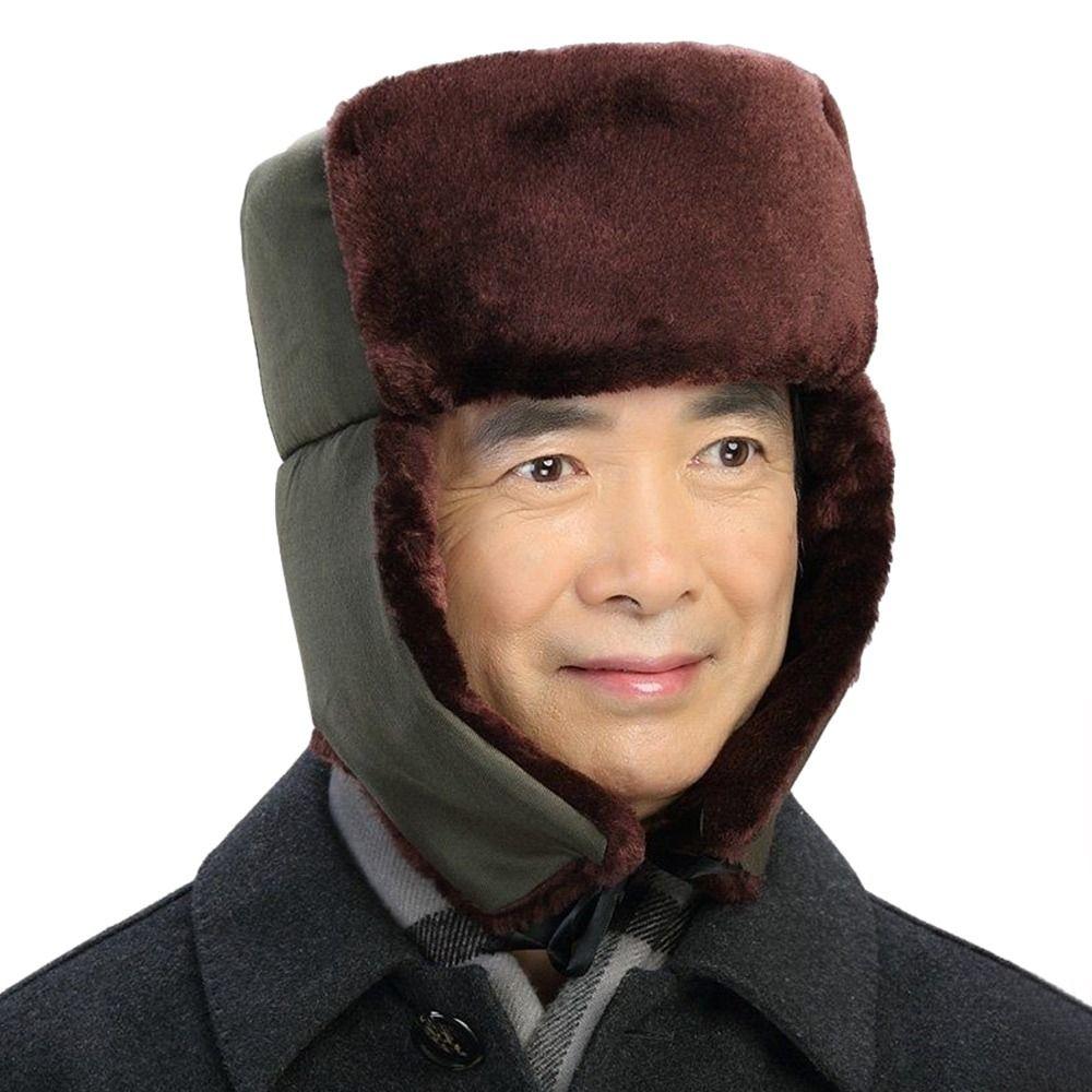 Warm Winter Cap Windproof Ushanka Fur Hat Outdoors Ski Russian Cap  for Men Women
