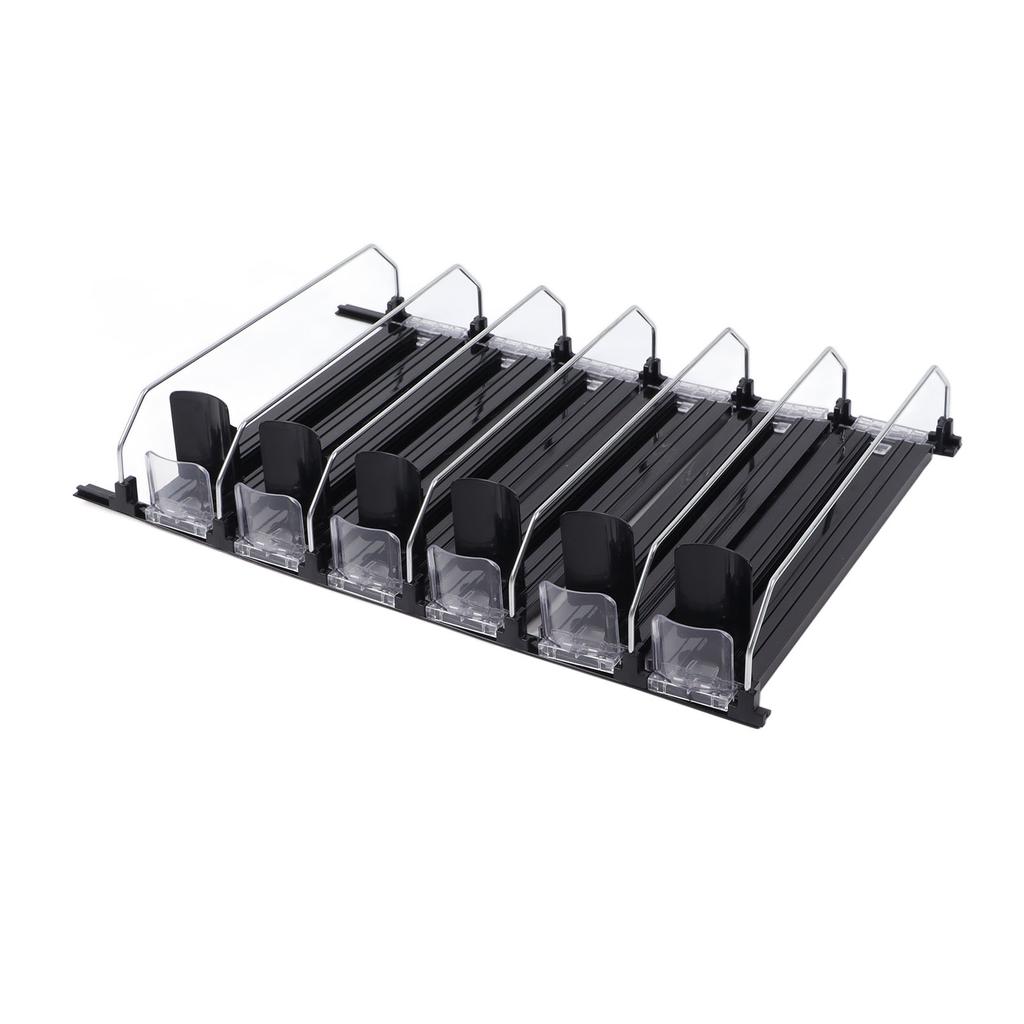 Automatic Drink Pusher Glide Width Adjustable Simple Operation Labor Space Saving Black Self Pushing Can Organizer for