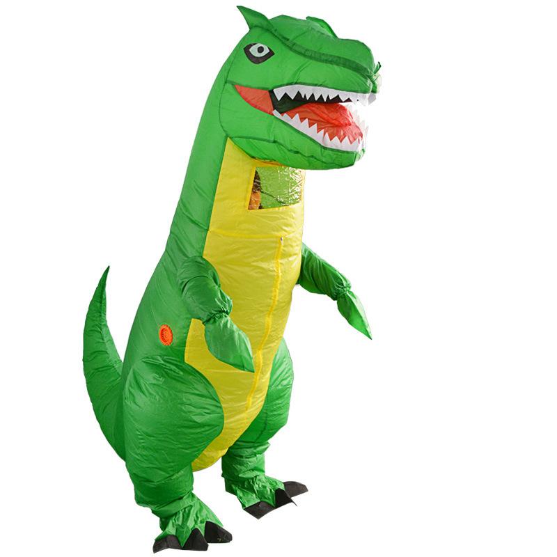 Festive Dance Party Cartoon Costume Cosplay Adult Godzilla Green Dragon Inflatable Suit 150-190 can be worn