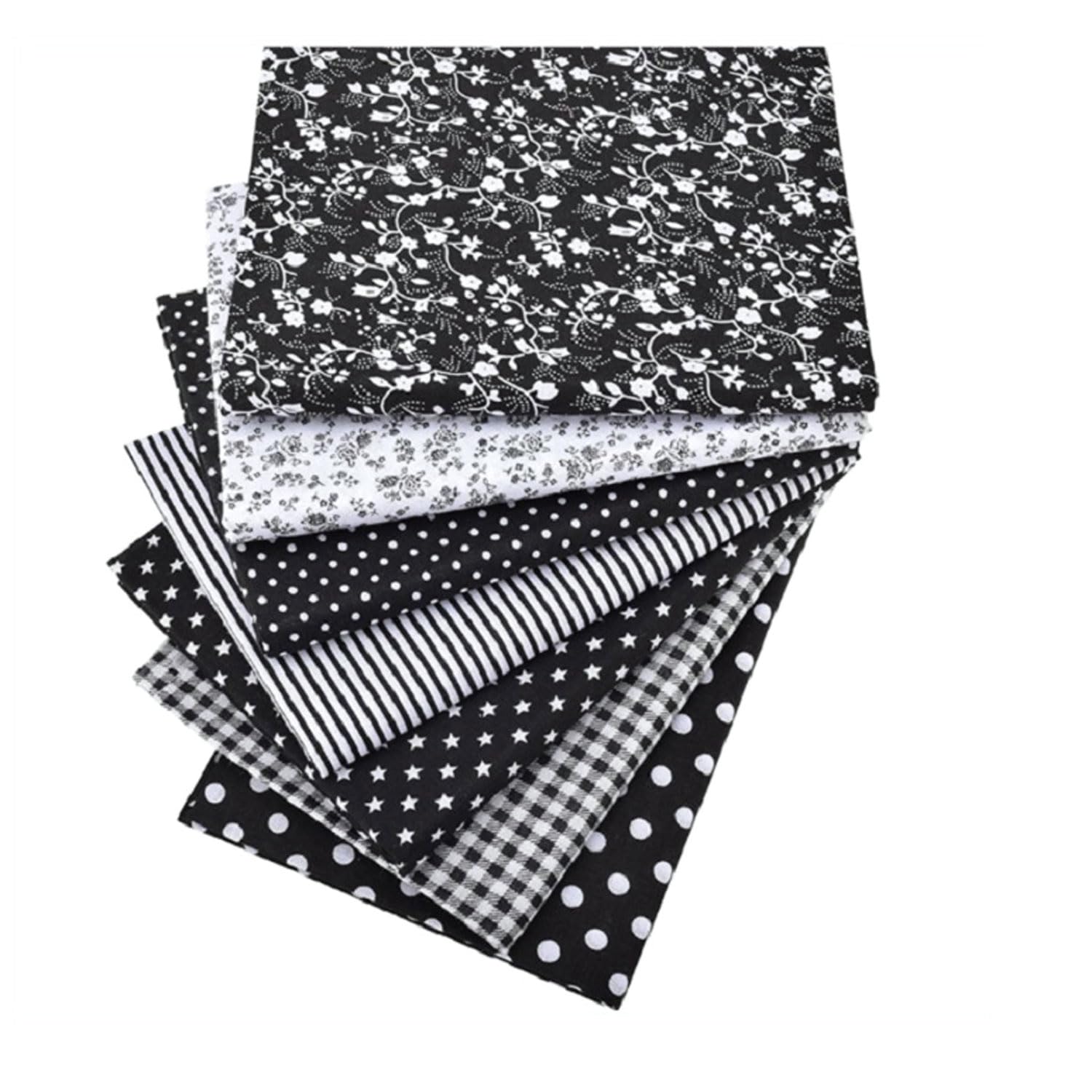 

SaveSooo Patchwork Floral Cut for DIY Cute Patterned Fabric Handmade Floral Floral Home Stylish Fabric Set Fabric, Fabric, Print, Cloth, Cotton, чорний