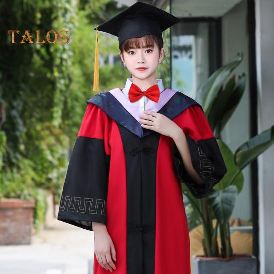 Sada maturitní čepice a šatů Třída 2025 pro postgraduální uniformu akademického doktora se střapcem pro bakalář střední školy