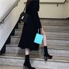 Boots Women 2024 Autumn and Winter Women's Shoes Versatile Elastic Short Boots Women Thick Heel Pointed Internet Celebrity Fly Knitting Boots Women