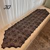 Black Hollow Lace Tablecloth Halloween Table Runner, Spider Web Runners, 17.7 X Retro Cocktail Party Decor 70.9Inch for Home Dinner Kitchen