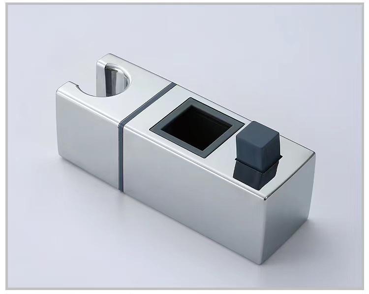 Adjustable Square Shower Head Holder Bracket - Fixed Base, Nozzle Holder, Shower Rod Accessory