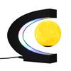 C-shaped 3-inch Magnetic Levitation Moon Lamp - Creative Floating Ornament for Office & Home, Personalizable with Logo