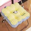 Pattern Square Grid Pad Office Chair Cushion For Girls Room And Study Use Area
